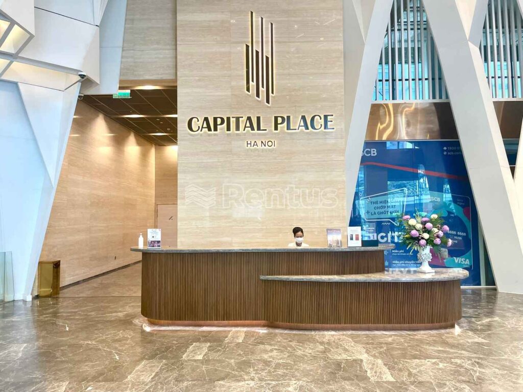 Khu vực lễ tân toà nhà Capital Place